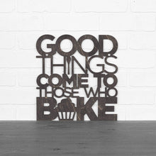 Load image into Gallery viewer, Spunky Fluff Proudly handmade in South Dakota, USA Medium / Weathered Ebony "Good Things Come to Those Who Bake" Wall Décor