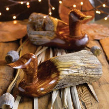 Load image into Gallery viewer, Sticks and Steel Hand-Carved Cedar Duck
