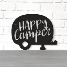 Load image into Gallery viewer, Spunky Fluff Proudly handmade in South Dakota, USA Small / Black Happy Camper (Drop Font)