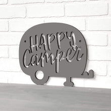 Load image into Gallery viewer, Spunky Fluff Proudly handmade in South Dakota, USA Small / Charcoal Gray Happy Camper (Drop Font)