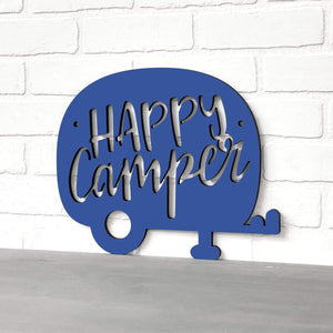 Spunky Fluff Proudly handmade in South Dakota, USA Small / Cobalt Blue Happy Camper (Drop Font)