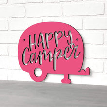 Load image into Gallery viewer, Spunky Fluff Proudly handmade in South Dakota, USA Small / Magenta Happy Camper (Drop Font)