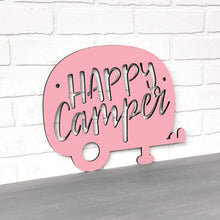 Load image into Gallery viewer, Spunky Fluff Proudly handmade in South Dakota, USA Small / Pink Happy Camper (Drop Font)