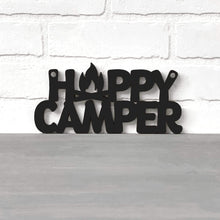 Load image into Gallery viewer, Spunky Fluff Proudly handmade in South Dakota, USA Small / Black Happy Camper