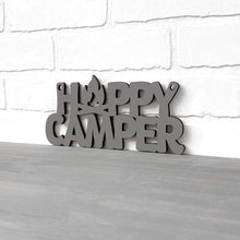 Load image into Gallery viewer, Spunky Fluff Proudly handmade in South Dakota, USA Small / Charcoal Gray Happy Camper