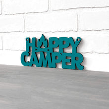 Load image into Gallery viewer, Spunky Fluff Proudly handmade in South Dakota, USA Small / Teal Happy Camper