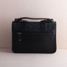 Load image into Gallery viewer, Sticks and Steel Harris Tweed Black Handbag