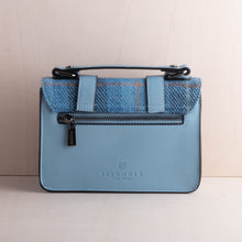 Load image into Gallery viewer, Sticks and Steel Harris Tweed Blue Handbag