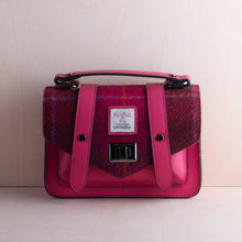 Load image into Gallery viewer, Sticks and Steel Harris Tweed Fuchsia Handbag