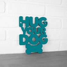 Load image into Gallery viewer, Spunky Fluff Proudly handmade in South Dakota, USA Medium / Teal Hug Your Dog