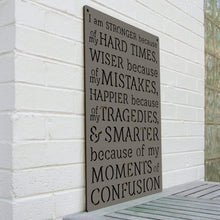 Load image into Gallery viewer, Spunky Fluff Proudly handmade in South Dakota, USA Charcoal Gray I am Stronger