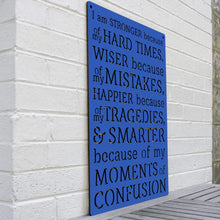 Load image into Gallery viewer, Spunky Fluff Proudly handmade in South Dakota, USA Cobalt Blue I am Stronger