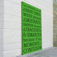 Load image into Gallery viewer, Spunky Fluff Proudly handmade in South Dakota, USA Grass Green I am Stronger