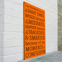 Load image into Gallery viewer, Spunky Fluff Proudly handmade in South Dakota, USA Orange I am Stronger