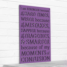 Load image into Gallery viewer, Spunky Fluff Proudly handmade in South Dakota, USA Purple I am Stronger