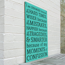 Load image into Gallery viewer, Spunky Fluff Proudly handmade in South Dakota, USA Turquoise I am Stronger