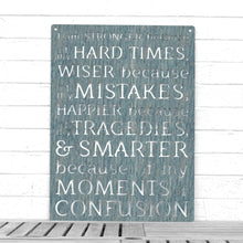 Load image into Gallery viewer, Spunky Fluff Proudly handmade in South Dakota, USA Weathered Denim I am Stronger