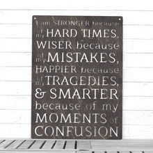 Load image into Gallery viewer, Spunky Fluff Proudly handmade in South Dakota, USA Weathered Ebony I am Stronger