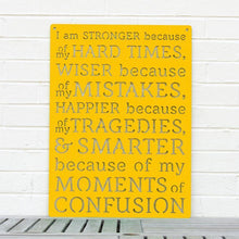 Load image into Gallery viewer, Spunky Fluff Proudly handmade in South Dakota, USA Yellow I am Stronger