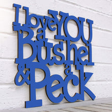 Load image into Gallery viewer, Spunky Fluff Proudly handmade in South Dakota, USA Medium / Cobalt Blue I Love You a Bushel & a Peck