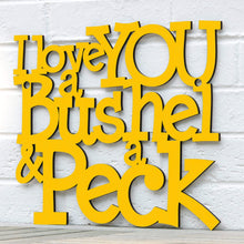 Load image into Gallery viewer, Spunky Fluff Proudly handmade in South Dakota, USA I Love You a Bushel & a Peck