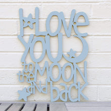 Load image into Gallery viewer, Spunky Fluff Proudly handmade in South Dakota, USA Large / Powder I Love You to the Moon &amp; Back

