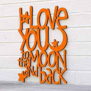Spunky Fluff Proudly handmade in South Dakota, USA Medium / Orange I Love You to the Moon & Back