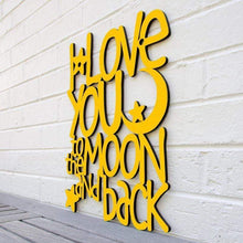 Load image into Gallery viewer, Spunky Fluff Proudly handmade in South Dakota, USA Medium / Yellow I Love You to the Moon &amp; Back
