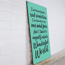 Load image into Gallery viewer, Spunky Fluff Proudly handmade in South Dakota, USA "I See Trees" (Wonderful World) Decorative Wall Sign