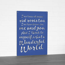 Load image into Gallery viewer, Spunky Fluff Proudly handmade in South Dakota, USA "I See Trees" (Wonderful World) Decorative Wall Sign