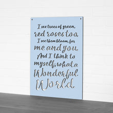 Load image into Gallery viewer, Spunky Fluff Proudly handmade in South Dakota, USA "I See Trees" (Wonderful World) Decorative Wall Sign
