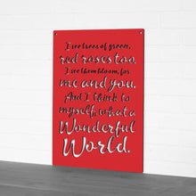 Load image into Gallery viewer, Spunky Fluff Proudly handmade in South Dakota, USA "I See Trees" (Wonderful World) Decorative Wall Sign