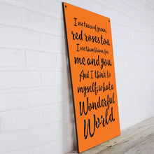 Load image into Gallery viewer, Spunky Fluff Proudly handmade in South Dakota, USA "I See Trees" (Wonderful World) Decorative Wall Sign
