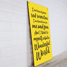 Load image into Gallery viewer, Spunky Fluff Proudly handmade in South Dakota, USA "I See Trees" (Wonderful World) Decorative Wall Sign
