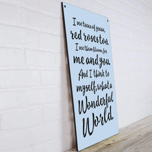 Load image into Gallery viewer, Spunky Fluff Proudly handmade in South Dakota, USA "I See Trees" (Wonderful World) Decorative Wall Sign