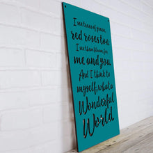 Load image into Gallery viewer, Spunky Fluff Proudly handmade in South Dakota, USA "I See Trees" (Wonderful World) Decorative Wall Sign