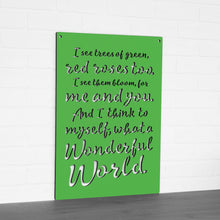Load image into Gallery viewer, Spunky Fluff Proudly handmade in South Dakota, USA "I See Trees" (Wonderful World) Decorative Wall Sign