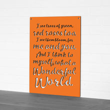 Load image into Gallery viewer, Spunky Fluff Proudly handmade in South Dakota, USA "I See Trees" (Wonderful World) Decorative Wall Sign
