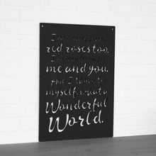 Load image into Gallery viewer, Spunky Fluff Proudly handmade in South Dakota, USA "I See Trees" (Wonderful World) Decorative Wall Sign