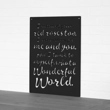 Load image into Gallery viewer, Spunky Fluff Proudly handmade in South Dakota, USA "I See Trees" (Wonderful World) Decorative Wall Sign
