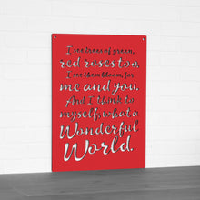 Load image into Gallery viewer, Spunky Fluff Proudly handmade in South Dakota, USA "I See Trees" (Wonderful World) Decorative Wall Sign