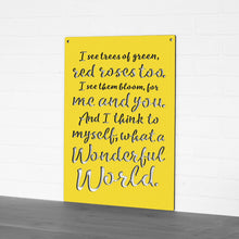 Load image into Gallery viewer, Spunky Fluff Proudly handmade in South Dakota, USA "I See Trees" (Wonderful World) Decorative Wall Sign