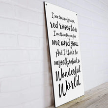 Load image into Gallery viewer, Spunky Fluff Proudly handmade in South Dakota, USA "I See Trees" (Wonderful World) Decorative Wall Sign