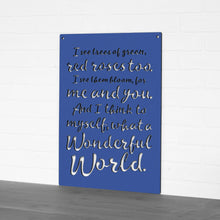 Load image into Gallery viewer, Spunky Fluff Proudly handmade in South Dakota, USA "I See Trees" (Wonderful World) Decorative Wall Sign