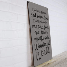 Load image into Gallery viewer, Spunky Fluff Proudly handmade in South Dakota, USA "I See Trees" (Wonderful World) Decorative Wall Sign