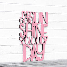 Load image into Gallery viewer, Spunky Fluff Proudly handmade in South Dakota, USA Large / Pink I've Got Sunshine on a Cloudy Day