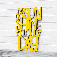 Load image into Gallery viewer, Spunky Fluff Proudly handmade in South Dakota, USA Large / Yellow I've Got Sunshine on a Cloudy Day