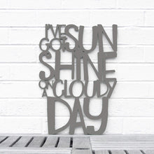 Load image into Gallery viewer, Spunky Fluff Proudly handmade in South Dakota, USA Medium / Charcoal Gray I've Got Sunshine on a Cloudy Day