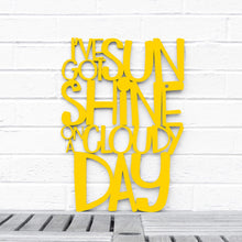 Load image into Gallery viewer, Spunky Fluff Proudly handmade in South Dakota, USA Medium / Yellow I've Got Sunshine on a Cloudy Day