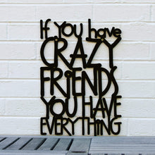 Load image into Gallery viewer, Spunky Fluff Proudly handmade in South Dakota, USA Medium / Black If You Have Crazy Friends You Have Everything